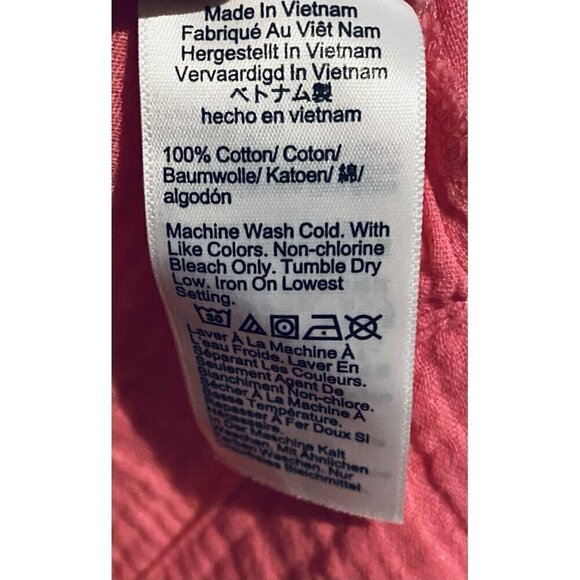 J Crew Shirt Dress Womens Large Tea Rose Pink Mini Gauzy Popover Beachy Boho - Picture 7 of 8